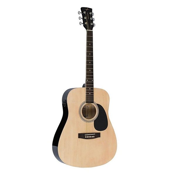 Violão Vogga Elétrico VCK380 NT Folk Aço Natural