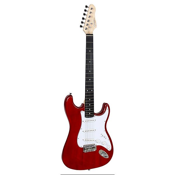 Guitarra Giannini G-100 Translucent Red c/ escudo White