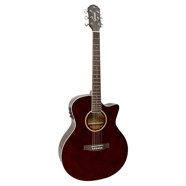 Violão Eletrico Giannini GSF-3 Translúmado Vinho Escuro