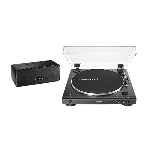 Toca Discos Bluetooth + Caixa De Som Audio-technica Cor Preto
