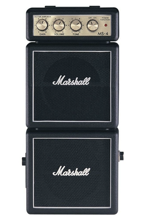 Caixa Dupla De Amplificador Marshall Ms-4 Mini Ms 4 Cor Preta