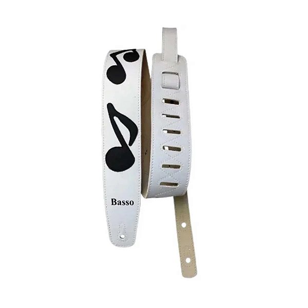 Correia Basso Nm Branco C/ Nota Musical Preto