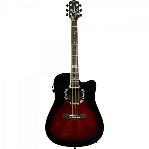 Violão Eletroacustico Giannini GF-1D CEQ Brown Red Burst *