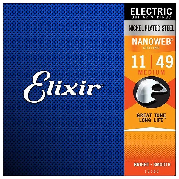 Encordoamento Guitarra Elixir 011 Medium Nanoweb 12102