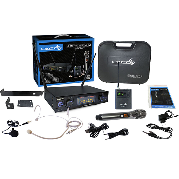 Microfone Lyco Uhx Pro 02mhli Sem Fio De Mão e Headset