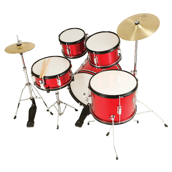 Bateria Infantil Nagano One Vermelha Bumbo 16" Completa