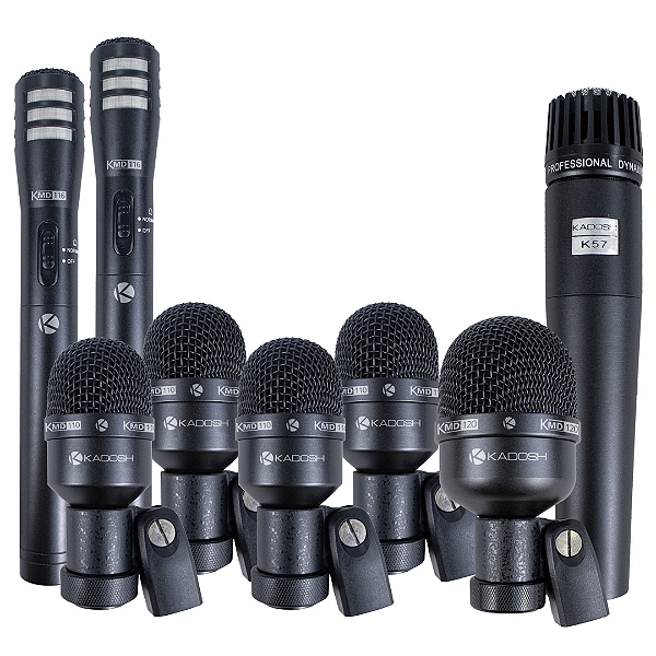 Kit de 8 Microfones Para Bateria Kadosh KMD108
