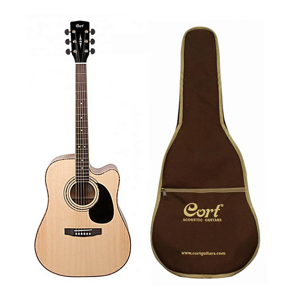 Violão Cort AD880CE Natural Satin C/ BAG - Elegância e Qualidade Sonora Premium