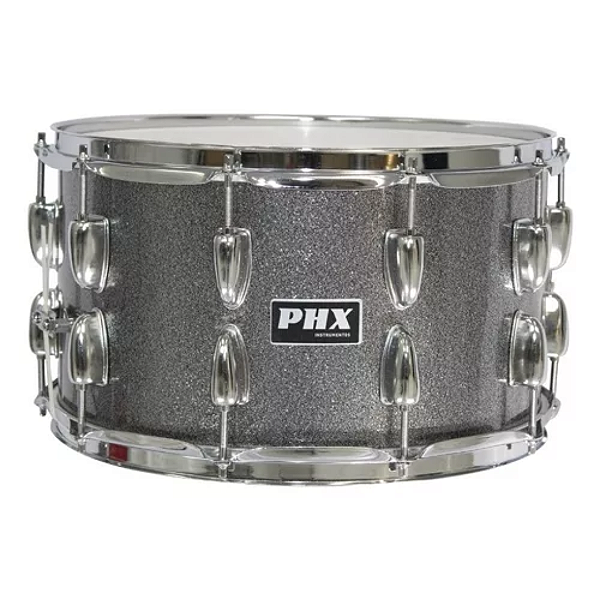 Caixa Bateria PHX 8X14 10 Afinações Canoa Dupla Cinza Titanium