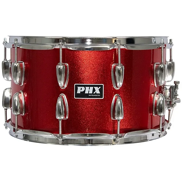 Caixa Bateria PHX 8X14 10 Afinações Canoa Dupla Vermelho