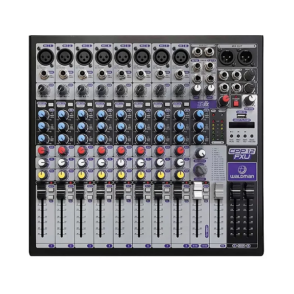 Mesa de Som Waldman 12 Canais CPP-12FXU Bluetooth