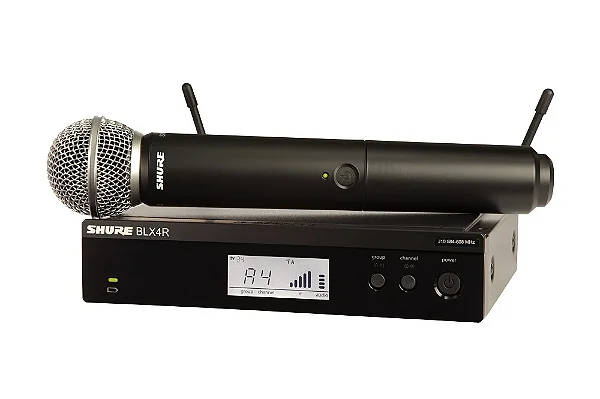 Microfone Shure BLX24BR/SM58-M15 dinâmico cardioide Preto