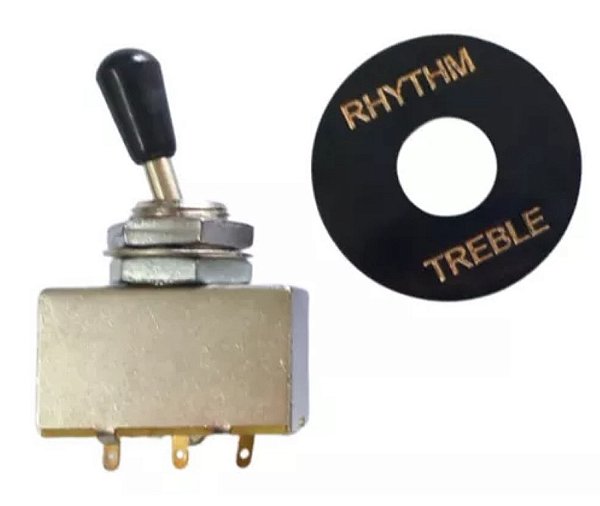 Chave Seletora Andaluz Preta Para Les Paul CS-07 KIT C/2