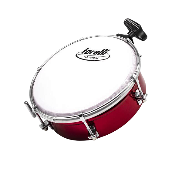 Tamborim Torelli C/ Esteira e Clamp Pele Leitosa Vermelho TTE-411 VM