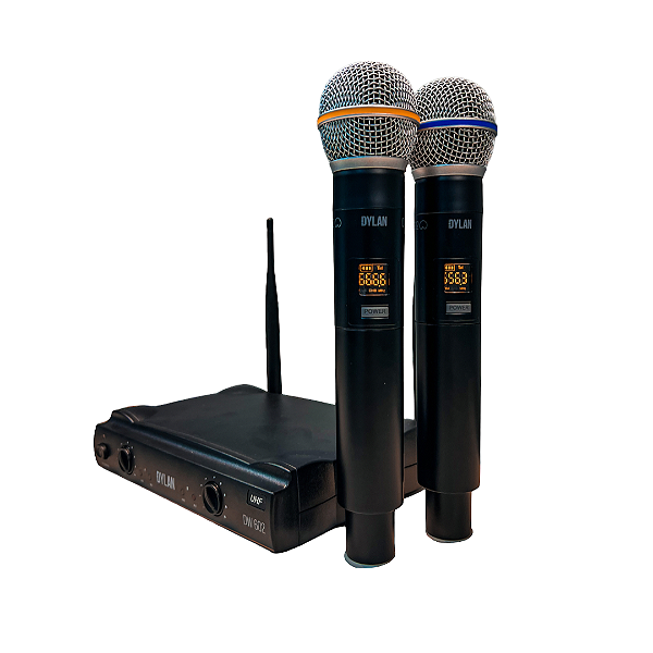 Microfones Dylan DW-602 MAX Dinâmico Preto
