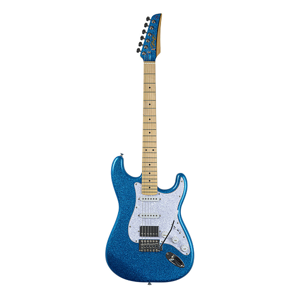 Guitarra Seizi Fun Katana Musashi HSS Royal Blue Sparkle
