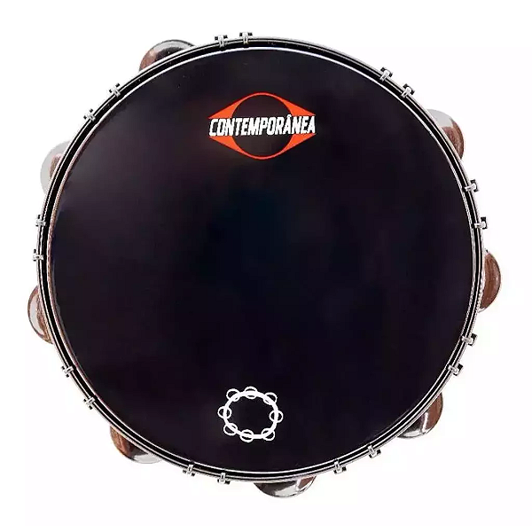 Pandeiro Contemporanea 12 Tarraxa Dupla Formica Preta 40PBCF