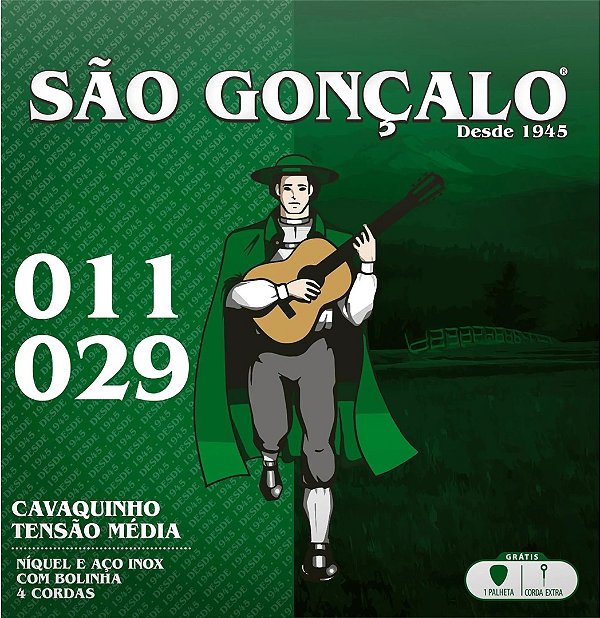 Encordoamento para Cavaco São Gonçalo .011 Níquel com Bolinha