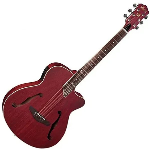 Violão Eletroacústico Hmf240 Strd Hofma Aço Satin Vermelho *