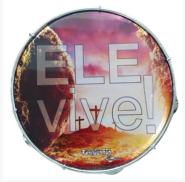 Pandeiro Spanking em ABS 10" Branco Pele Leitosa Ele Vive