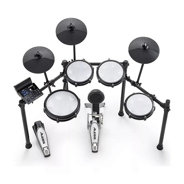 Bateria Eletrônica Alesis Nitro Max Kit 8 Peças Bluetooth Preto