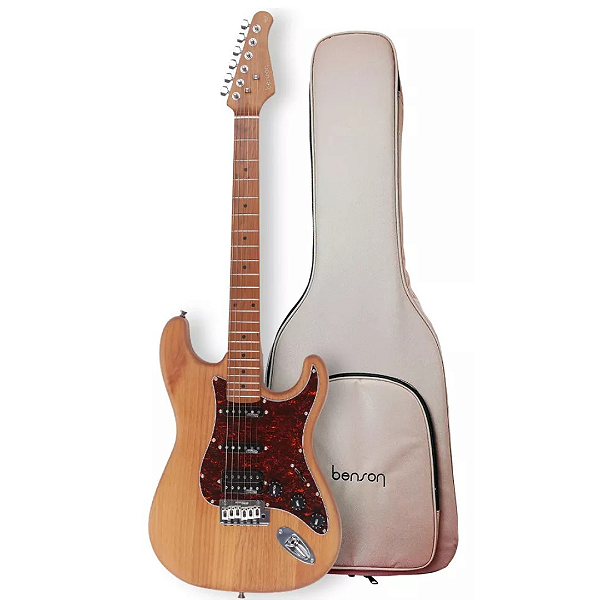 Guitarra Benson Hardy 902 NT/TT Natural com escudo Tortoise C/ Bag