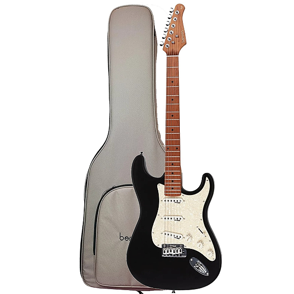 Guitarra Benson Stratocaster Hardy 901 BK/WP Black C/ Bag