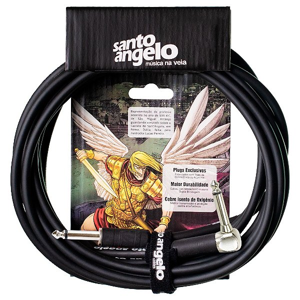 Cabo Santo Angelo Angel L Guitarra 0,30MM P10XP10 4,57m Preto