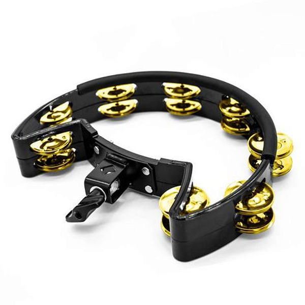 Pandeirola Torelli Meia Lua Com Clamp Preto TP-327