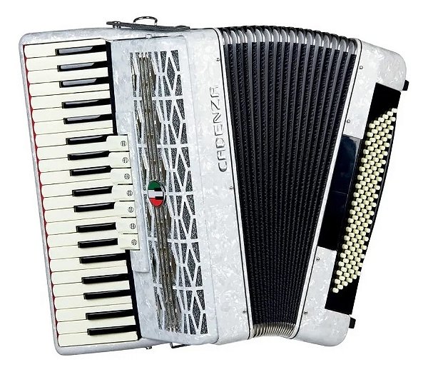 Acordeon Cadenza CD120/41 120 Baixos 41 teclas WH Branco