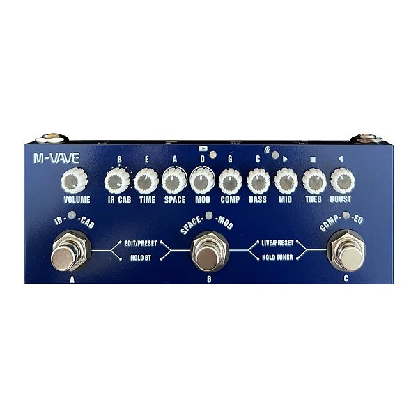Pedal De Efeito M-vave Cube-baby Bass Azul