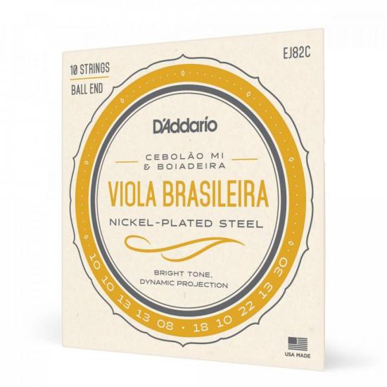 Encordoamento D'Addario para Viola EJ82C Nickel Plated Steel