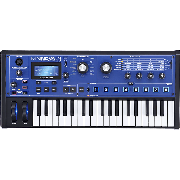 Teclado Novation MiniNova Com Vocoder Sintetizador de 37 Teclas