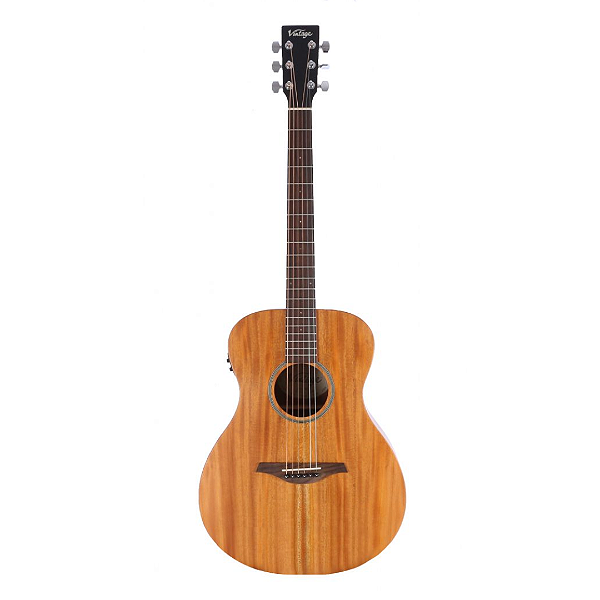 Violão Vintage Eletroacustico VE300MH Folk Mahogany