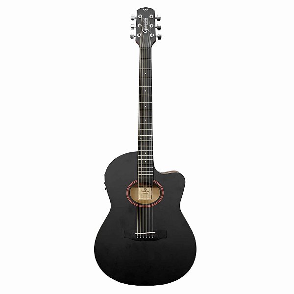 Violão Giannini Eletroacústico GSF-1D CEQ Color Top Black (CTBK)