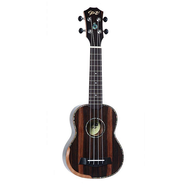 Ukulele Seizi Bora-Bora Plus - Soprano Acústico Bag - Ebony