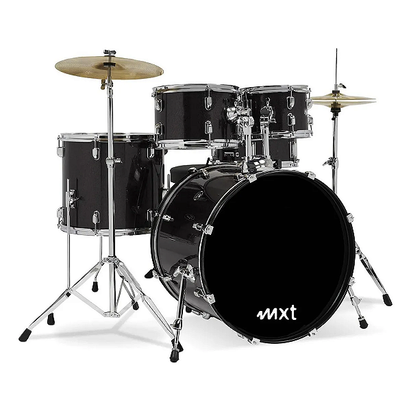 Bateria Acústica MXT Completa Para Igreja + Banco E Pratos