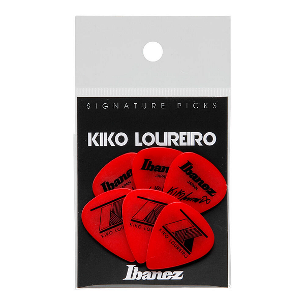 Palheta Ibanez 1.2mm 6un Vermelha Kiko Loureiro Signature B1000KL-RD