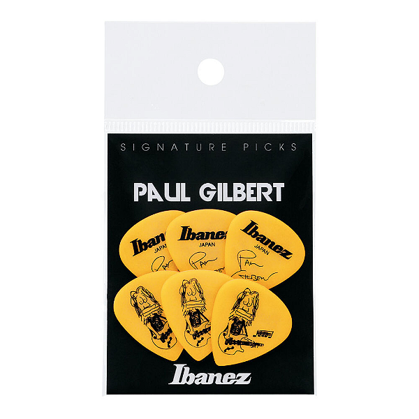 Palheta Ibanez 1.0mm 6un Amarela Paul Gilbert Signature B1000PG-YE