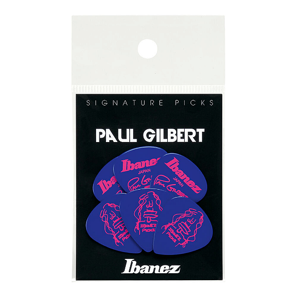 Palheta Ibanez 1.0mm 6un Jewel Blue Azul Paul Gilbert Signature B1000PG-JB