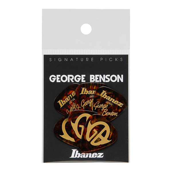 Palheta Ibanez 0.75mm 6un Tortoise Shell George Benson Signature B1100GB