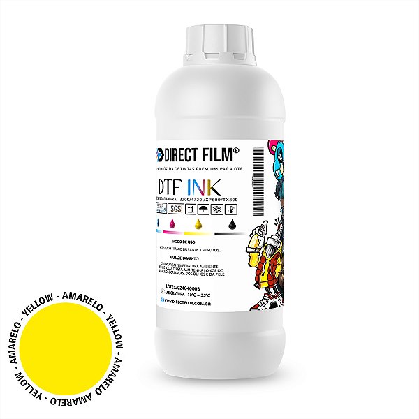 Tinta Direct Ink DTF 1 Kilo - Amarelo