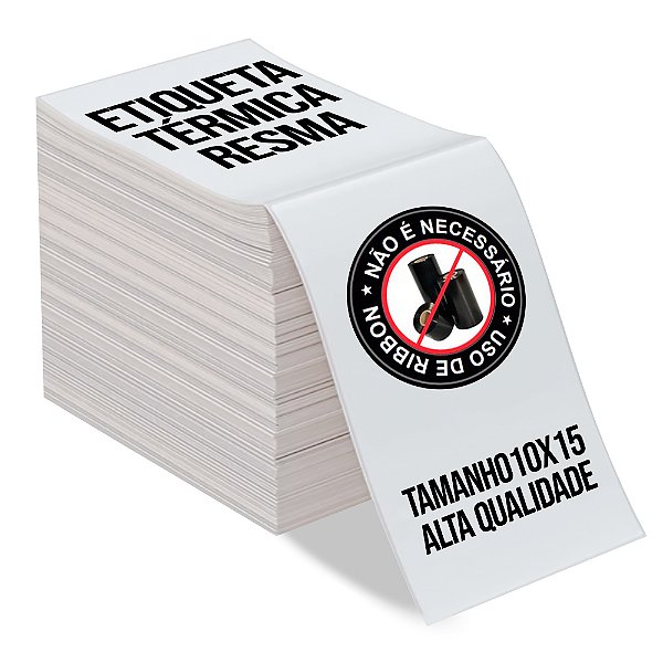 Etiqueta 10x15 Para Impressora Térmica Modelo Resma