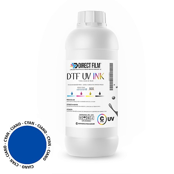 Tinta Direct Ink DTF UV 1 Kilo - Ciano