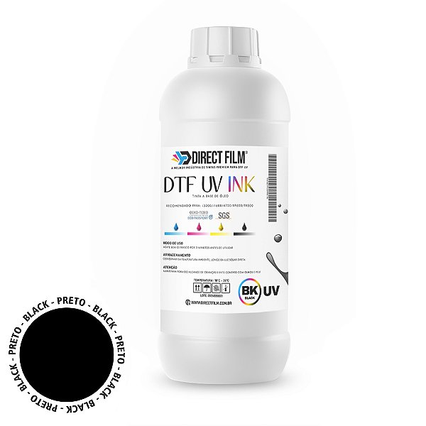 Tinta Direct Ink DTF UV 1 Kilo - Preto