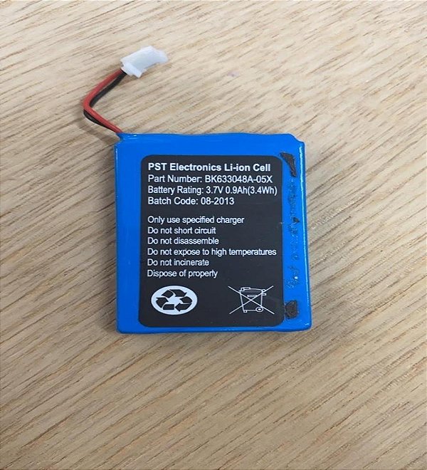 Bateria Recarregável 3,7v 0,9ah 3,4wh Bk633048a-05x Nova