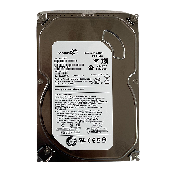 Hd Seagate 160gb Sata St3160813as Novo