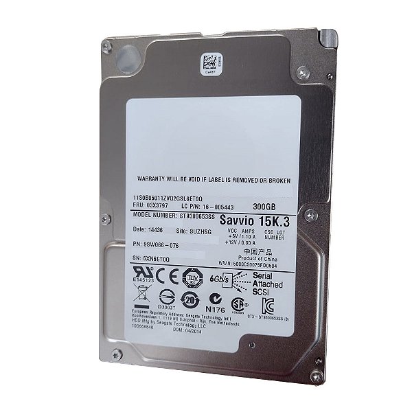 Hd Sas 300gb St9300653ss 64mb Savvio 15k Rpm