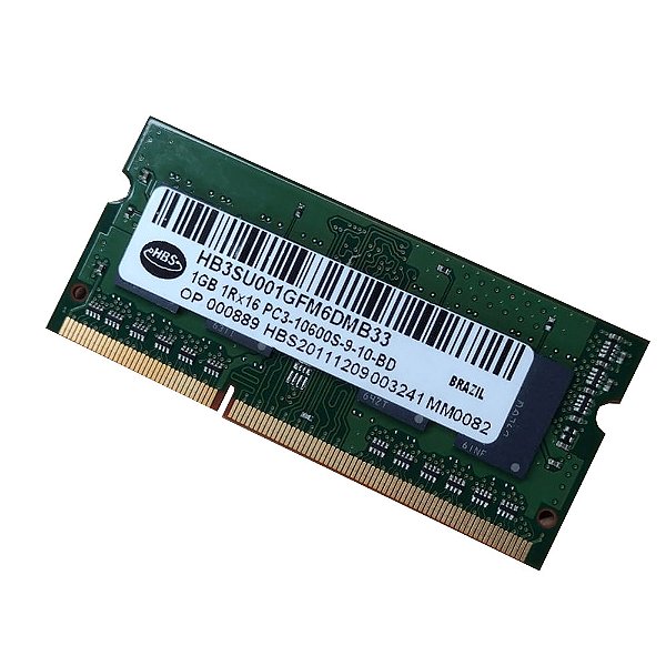 Memória Para Notebook 1gb Ddr3 10600S 1333MHZ