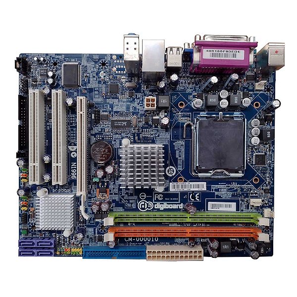 Placa Mae Cpu Digiboard DDR2 G31M3L CM-000010 Espelho Cabo